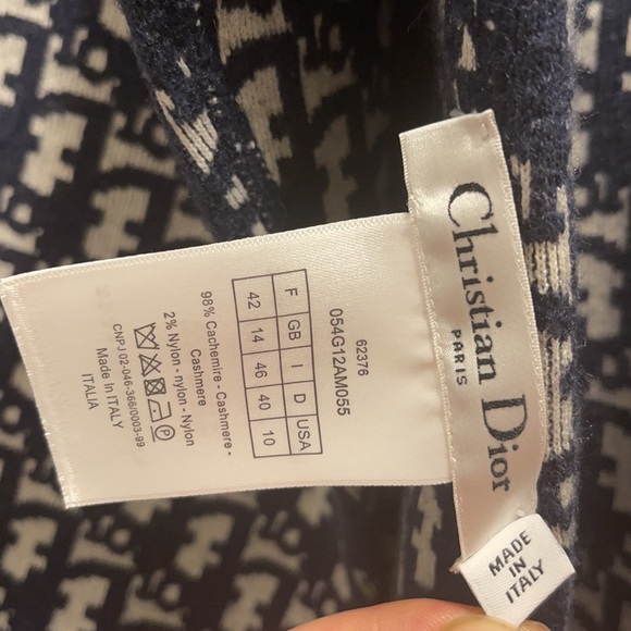 Dior Long Sleeve Sweatshirt Reverse/Double Sided Unisex - Picture 2 of 3